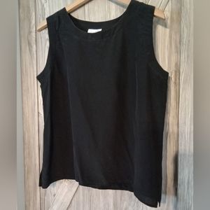 Pursuits Black Silk Sleeveless Top M/L